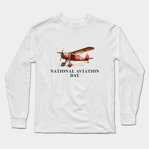 Aviation day celebration Long Sleeve T-Shirt by mrsticky